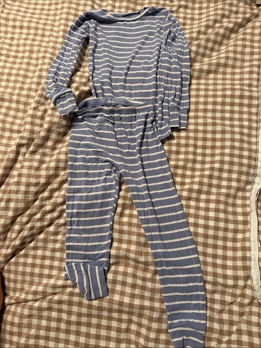 Carter's Blue and White Striped Long-Sleeve Pajama Set